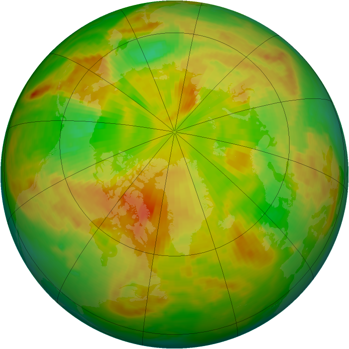 Arctic ozone map for 05 June 1980